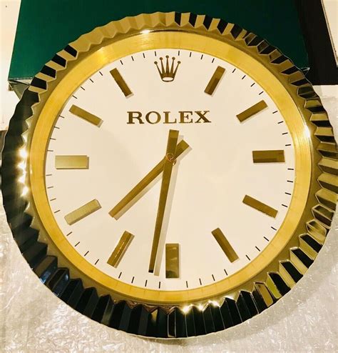 designer wall clocks rolex|rolex wall clock in uk.